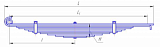 Рессора Камаз 6520 передняя с витым ухом (12 листов)     6520-2902012-20