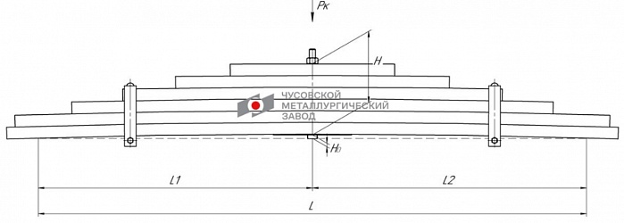 Задняя рессора DAF FAT2300, FAT2500, FAT75, FAD85, FAT85, FAT95