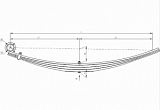 Передняя рессора для трактора Кировец К-701М 4-листовая 701М-2902012-03