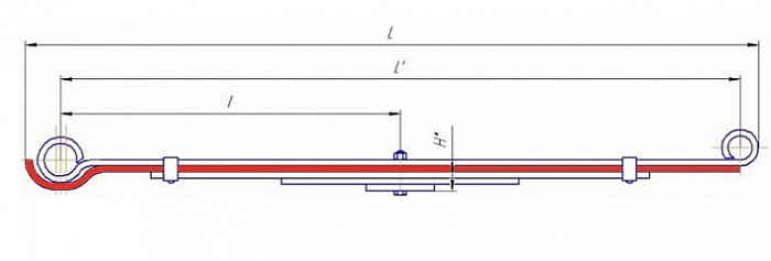 Лист № 2 рессоры передней HYUNDAI 701104HD-2902102/1