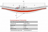 Рессорный лист №4 MAN TGS, TGA '2001- задней 5-листовой рессоры