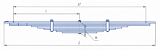 Рессора  трактора 701М передняя (9 листов) 701М-2902012-02/1